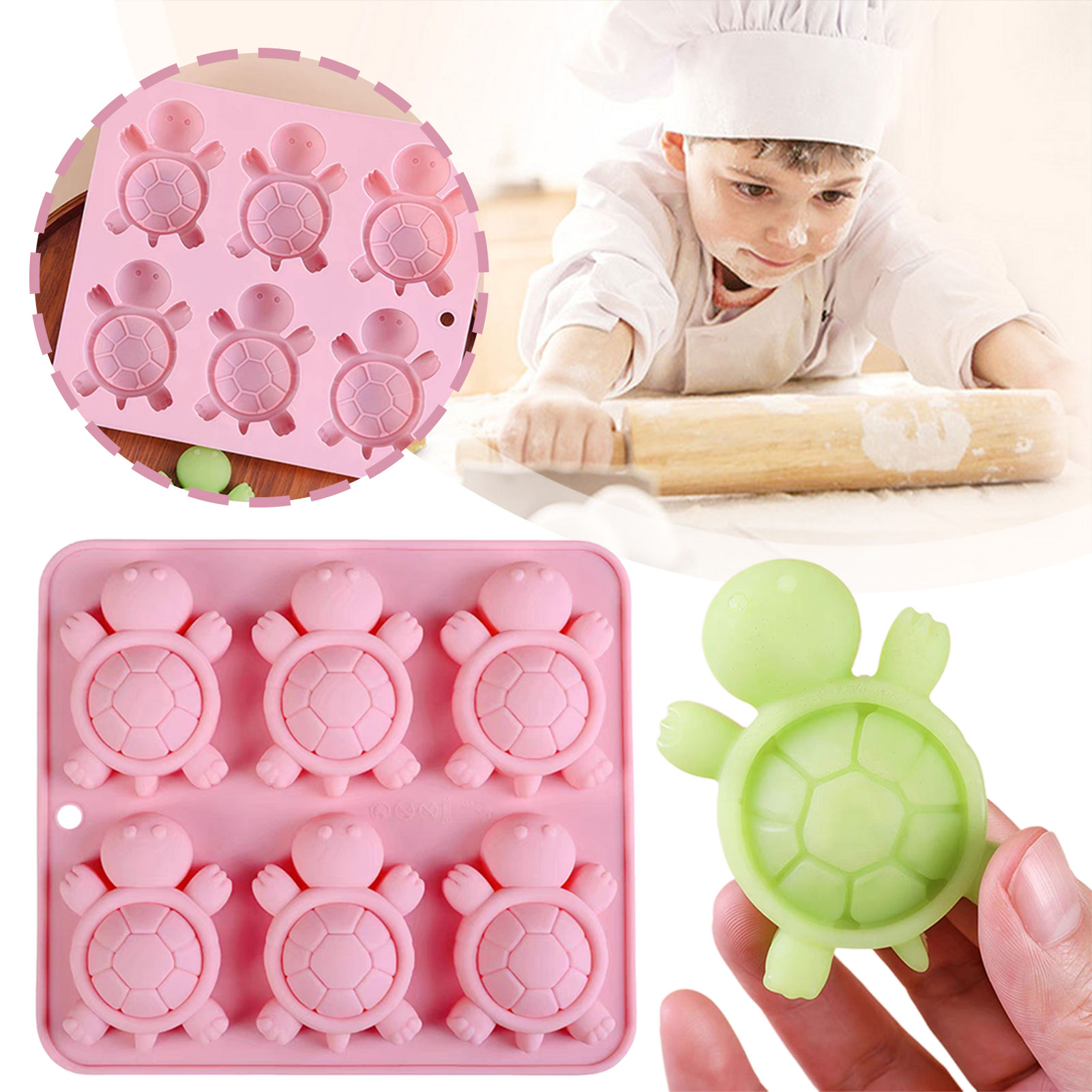 3D Printing With Silicone - Tortugas Bandeja de hielo Tortugas 3D