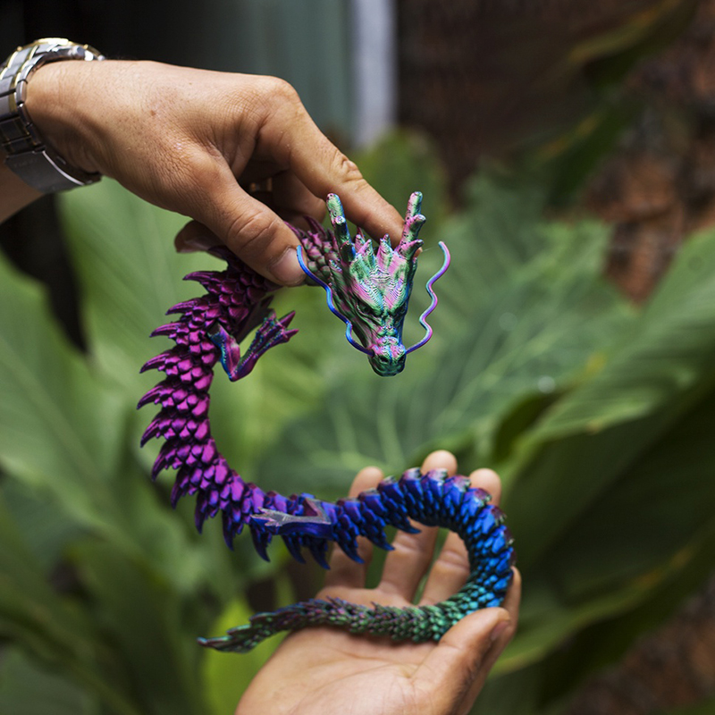 3D Printing Gif - Modelo de dragón con impresión 3D,