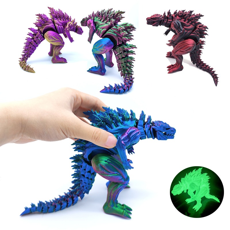 3D Printing Drawing - Figura de Acción de Dinosaurio Musculoso