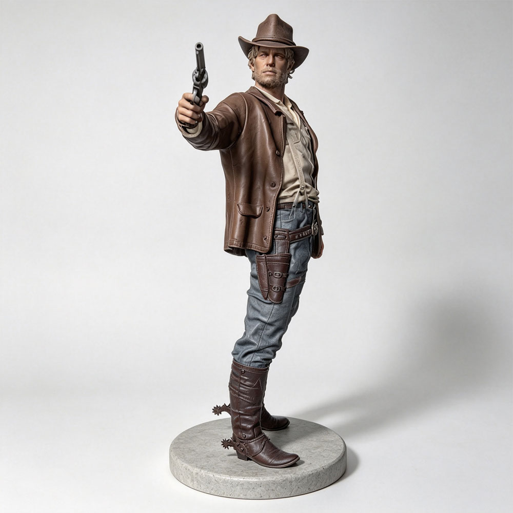 3D Printing Drawing - Figura de Vaquero del Oeste Red