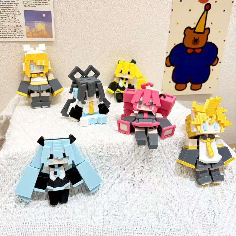 3D Printing Gif - Llavero Impreso en 3D de Hatsune