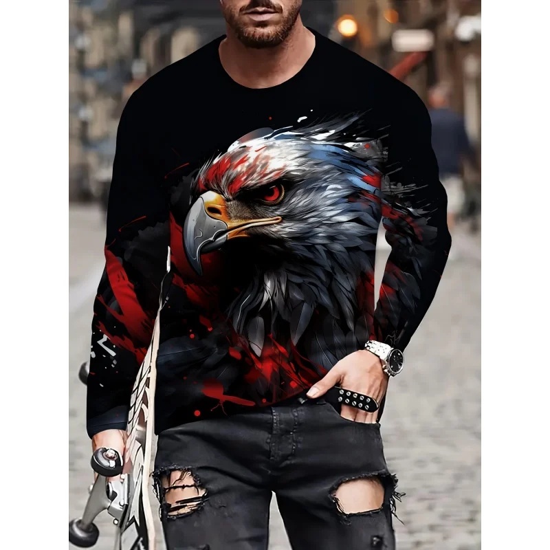 3D Printing Eagle - Camiseta con estampado de bandera americana