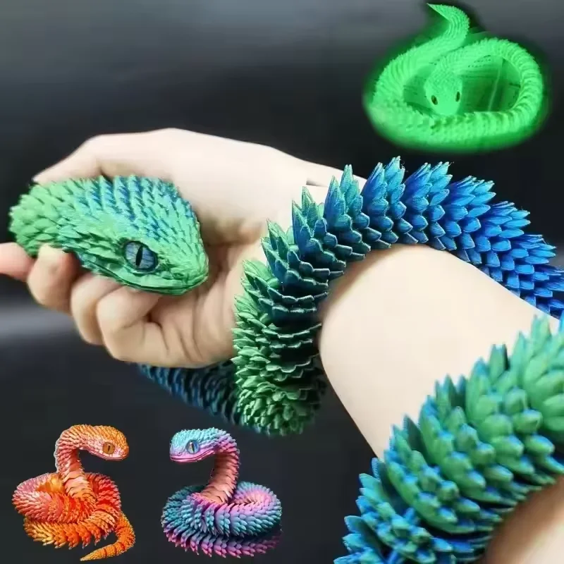 3D Printing Gif - Serpiente impresa en 3D, juguete de