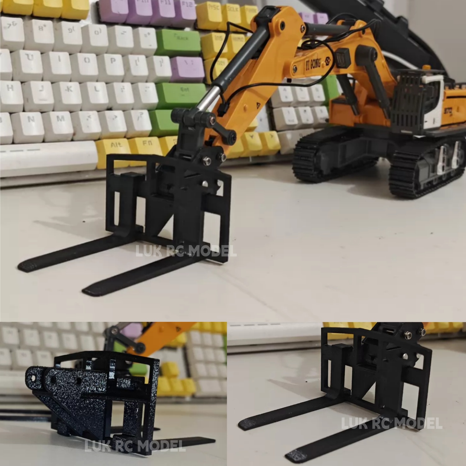 3D Printing Excavator - Horquilla 1/50 Impresa en 3D para