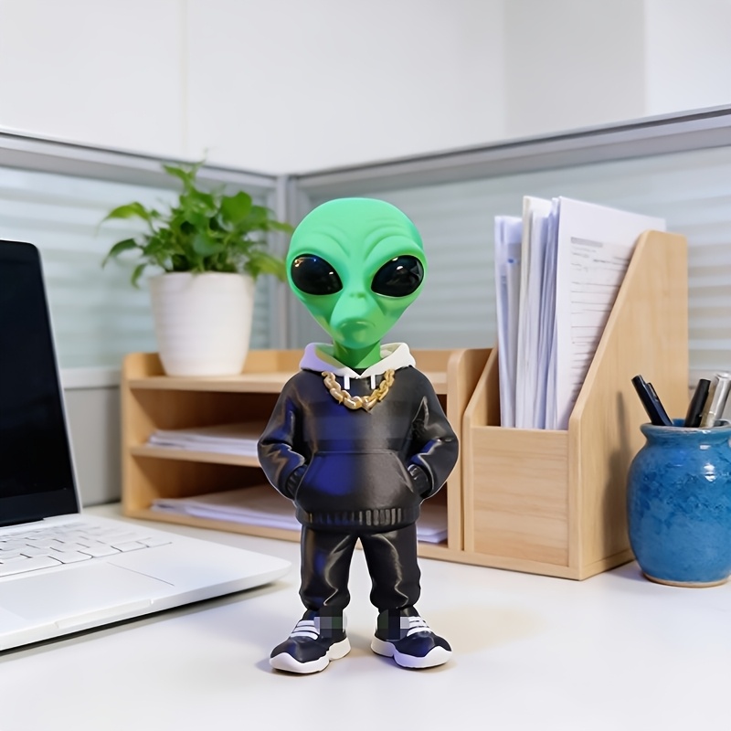 3D Printing Drawing - 1 figura de alienígena verde con