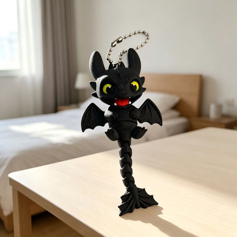 Llavero de Bebé Dragón Sin Die - 3D Printing Gif reseña y precio