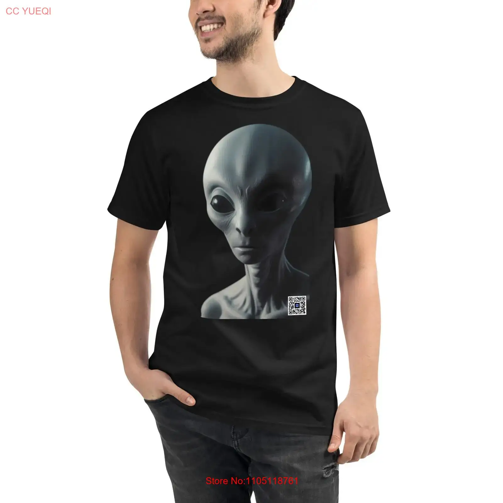 Camiseta Alien orgánica, cámar - 3D Printing Qr Code reseña y precio