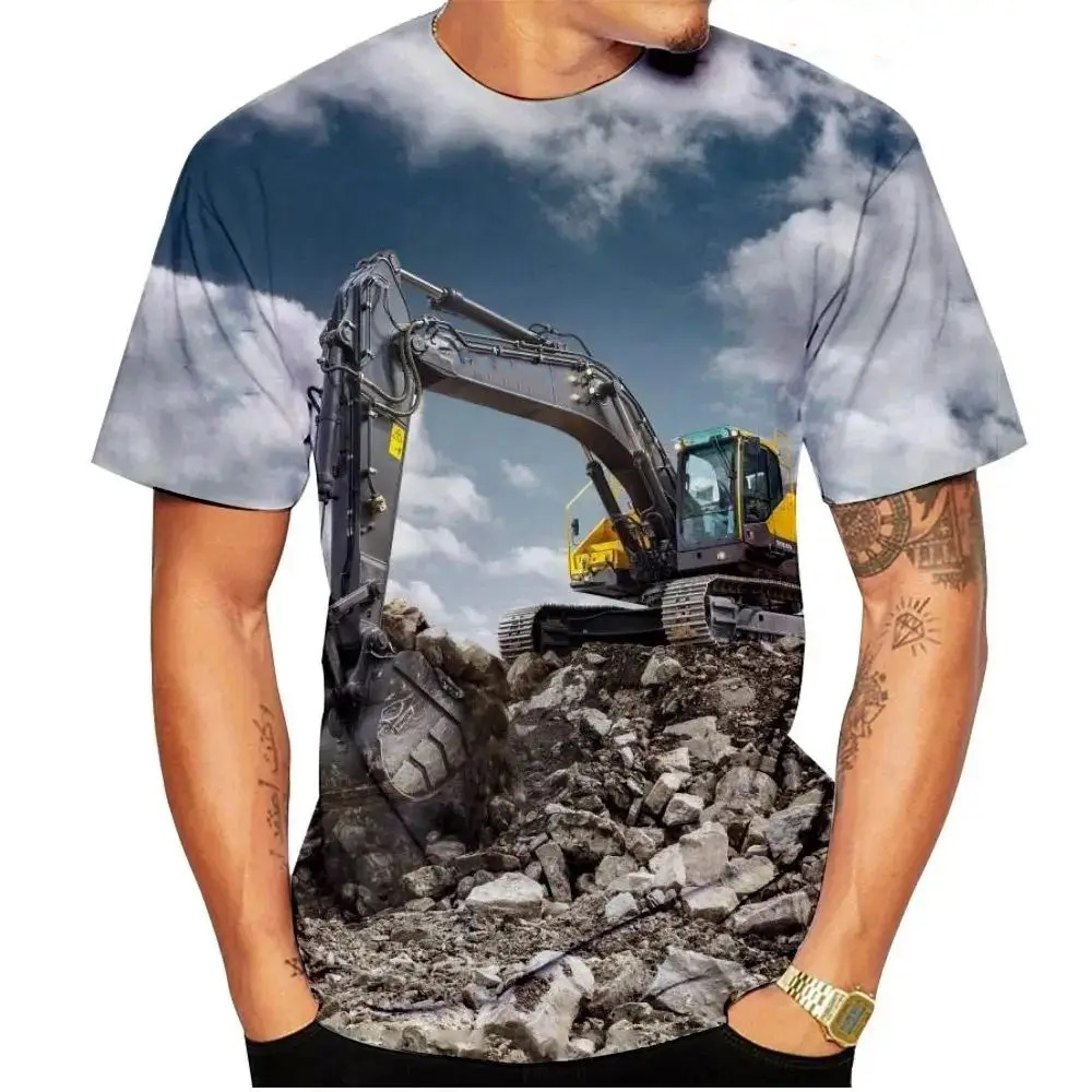 Camiseta con estampado 3D de e - 3D Printing Excavator reseña y precio