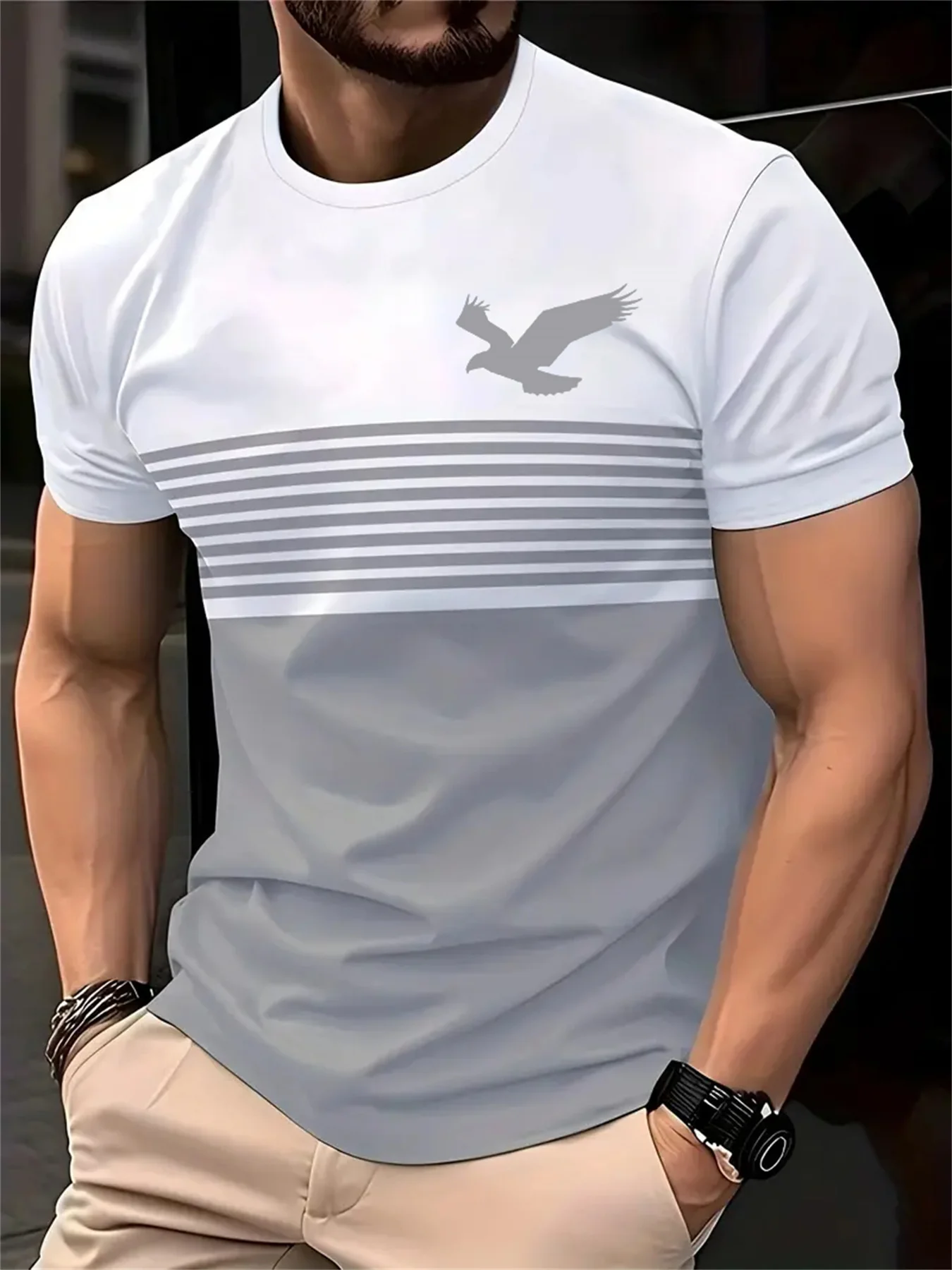 Camiseta de hombre con estampa - 3D Printing Eagle reseña y precio